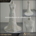 Professional China factory floor length lace wedding dress wedding dresses with empire belt